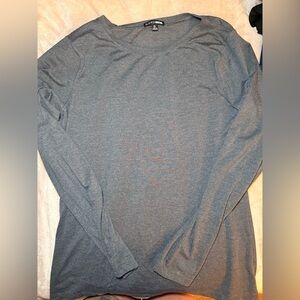 Fashion Nova Gray Long Sleeve Shirt